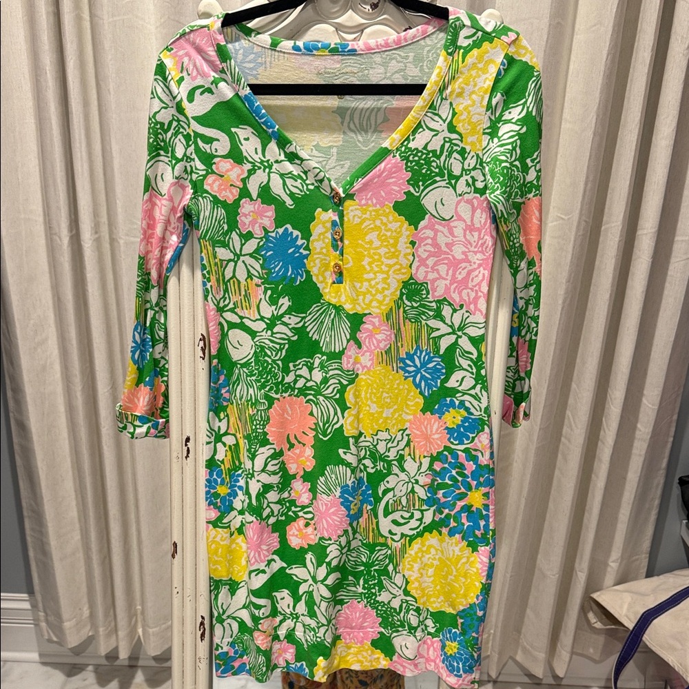 Lilly Pulitzer Multicolor Floral Long Sleeve Dress